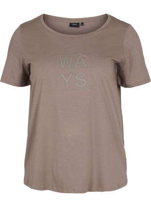 Short-sleeved cotton t-shirt with a print, Falcon WAYS, Packshot image number 0