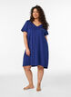 Organic cotton nightdress with V-neck, Blue, Model image number 1