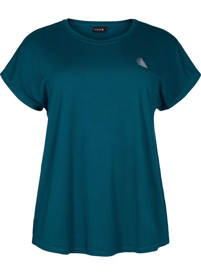 Short sleeved workout t-shirt, Green, Packshot image number 0