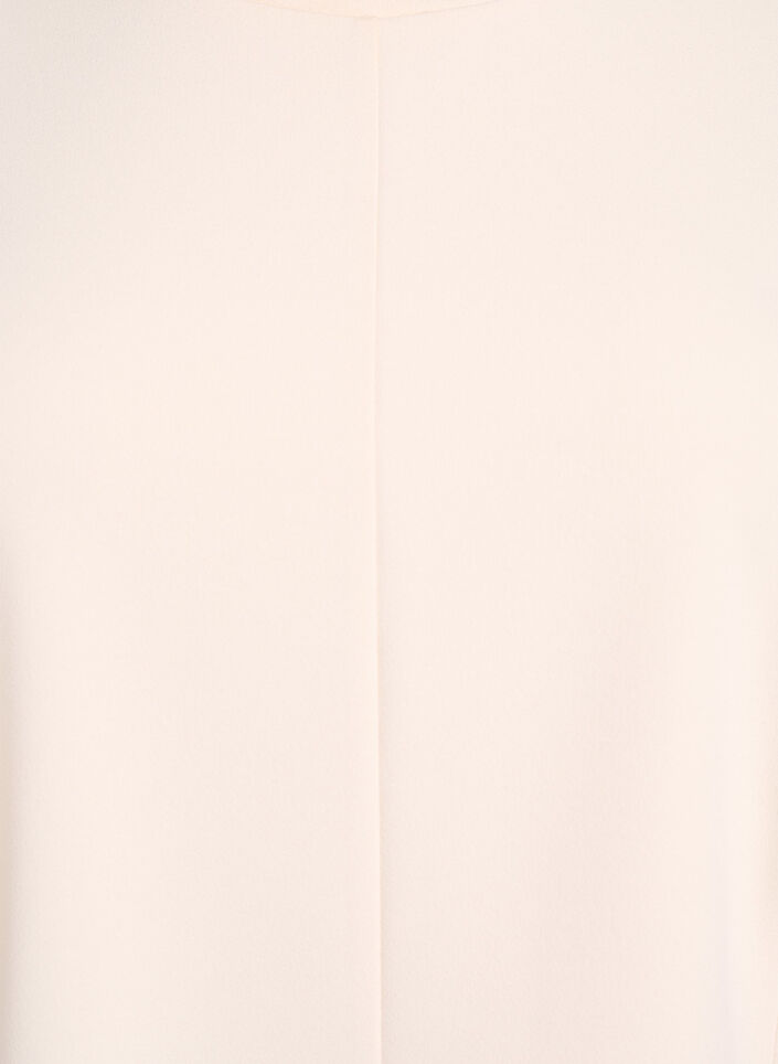 Short-sleeved blouse with shaping darts, Beige, Packshot image number 2