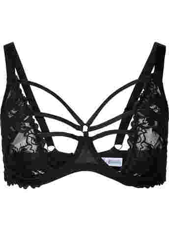 Underwired bra with lace and details