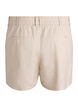 High-waisted Bermuda shorts in linen and viscose, Beige, Packshot image number 1
