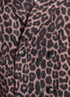 Double-breasted blazer jacket with leopard print, Brown, Packshot image number 2