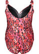 Swimsuit with print and wrap effect, Red Leopard AOP, Packshot image number 1