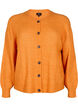 Rib knit cardigan with buttons, Orange, Packshot image number 0