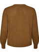 Cable-knit cardigan with decorative buttons, Brown, Packshot image number 1