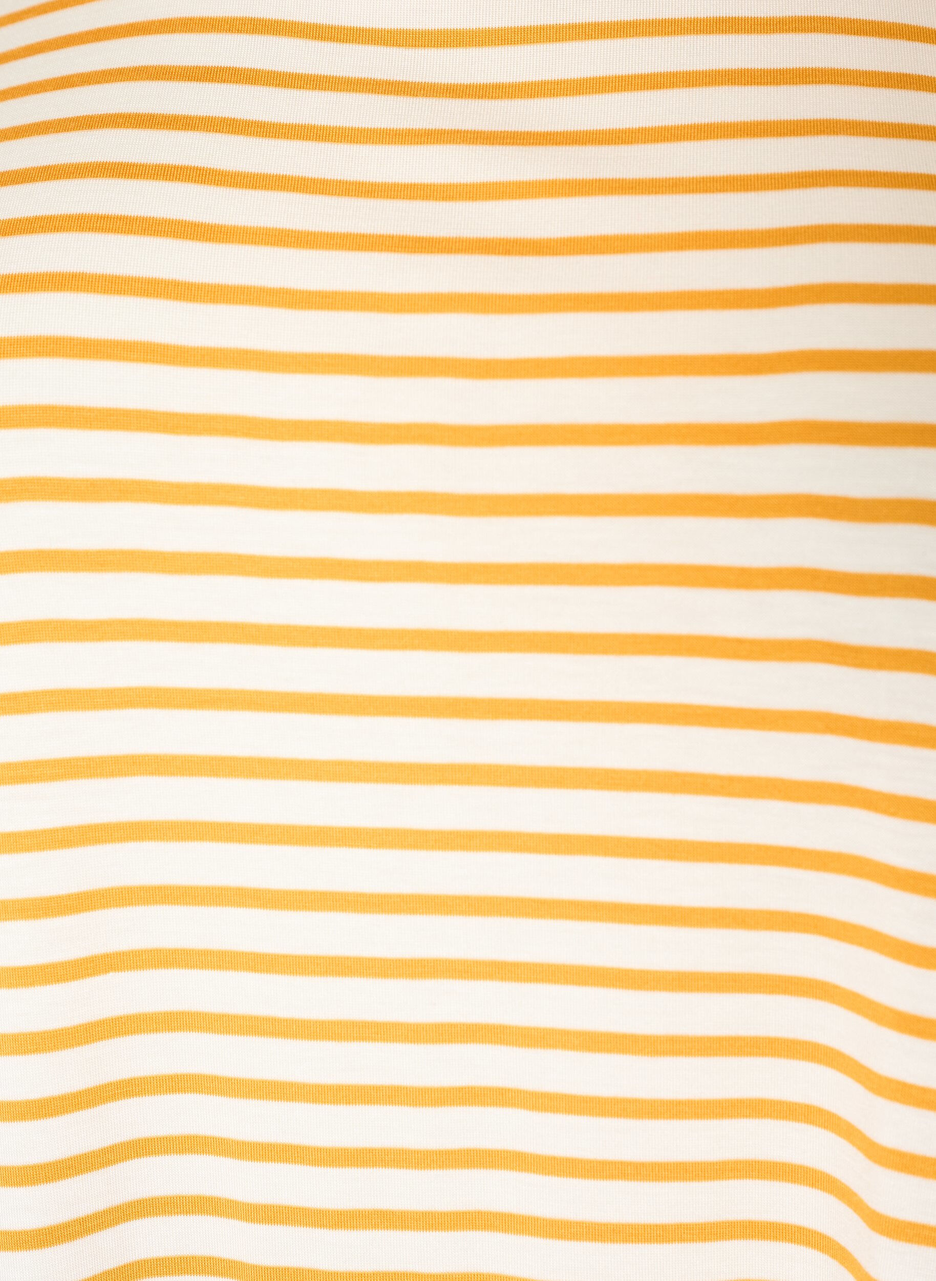 ZizzifashionT-shirt with TENCEL&trade; Lyocell and stripes, Yellow, Packshot image number 2