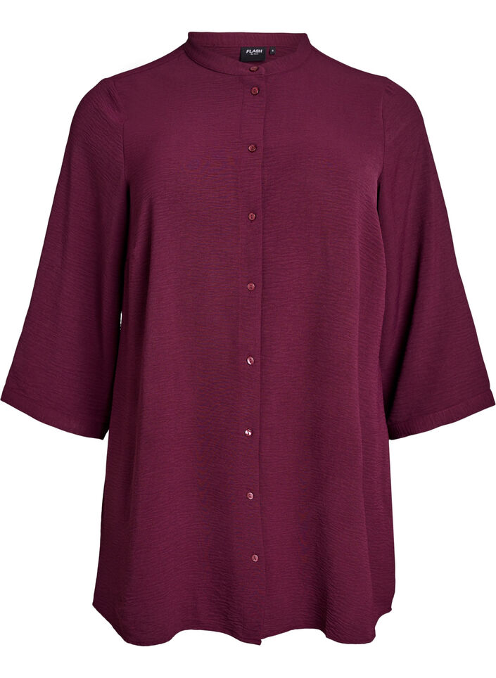 Tunic with 3/4 sleeves, Dark Bordeaux, Packshot image number 0