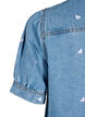 Denim dress with embroidered hearts, Light blue denim, Packshot image number 3