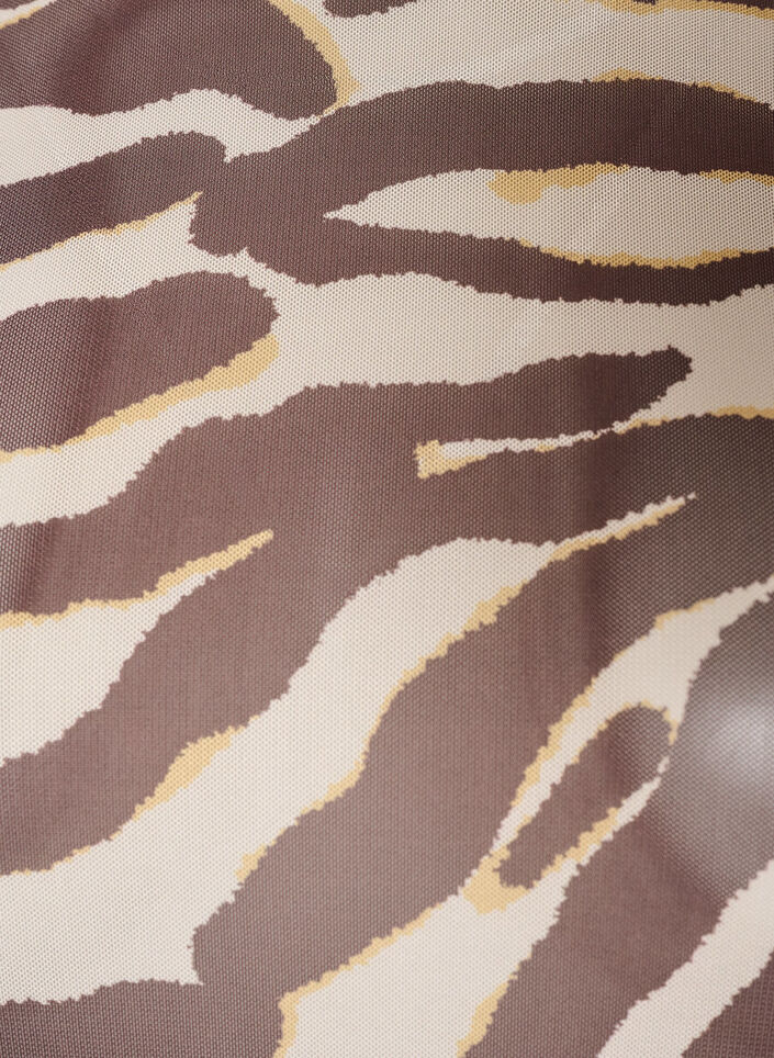 Mesh blouse with print, Brown, Packshot image number 2