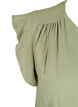 Sleeveless top in cotton muslin with ruffles, Green, Packshot image number 3