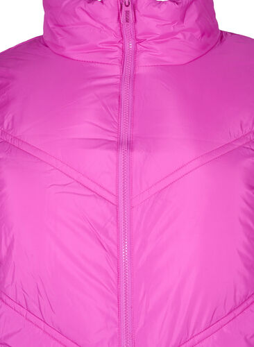 Long puffer winter jacket, Rose Violet, Packshot image number 2