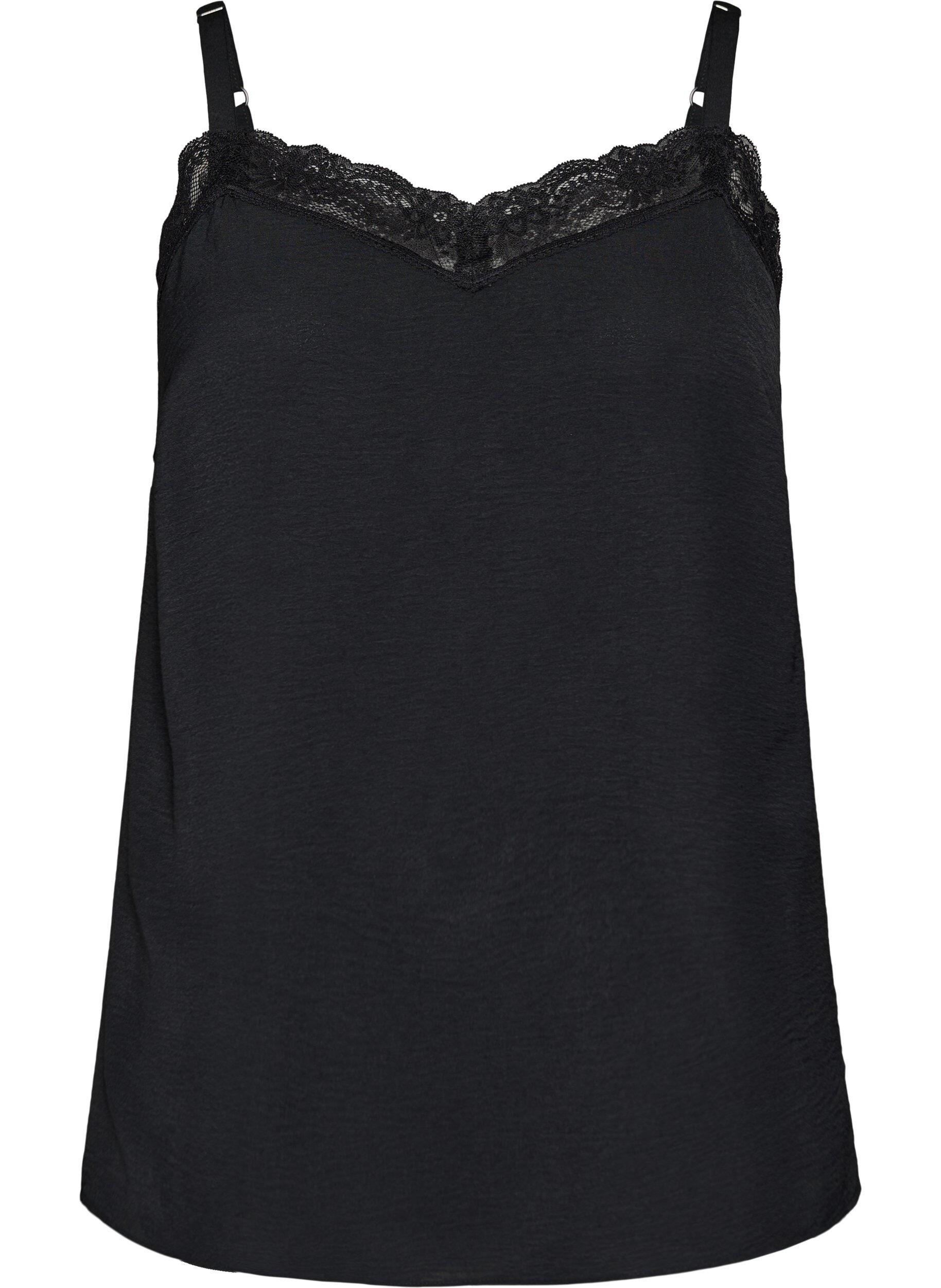FLASH - Cami top with a V-neck and lace trim