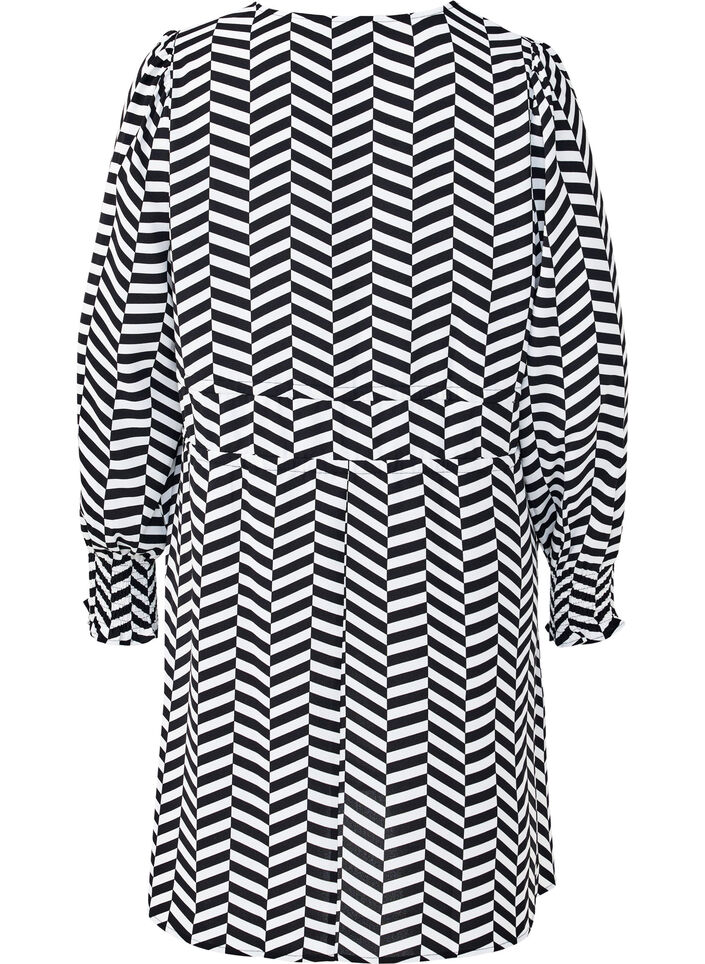 Dress with tie belts at the waist, Black, Packshot image number 1