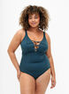 Swimsuit with string detail, Dark Sea, Model image number 0