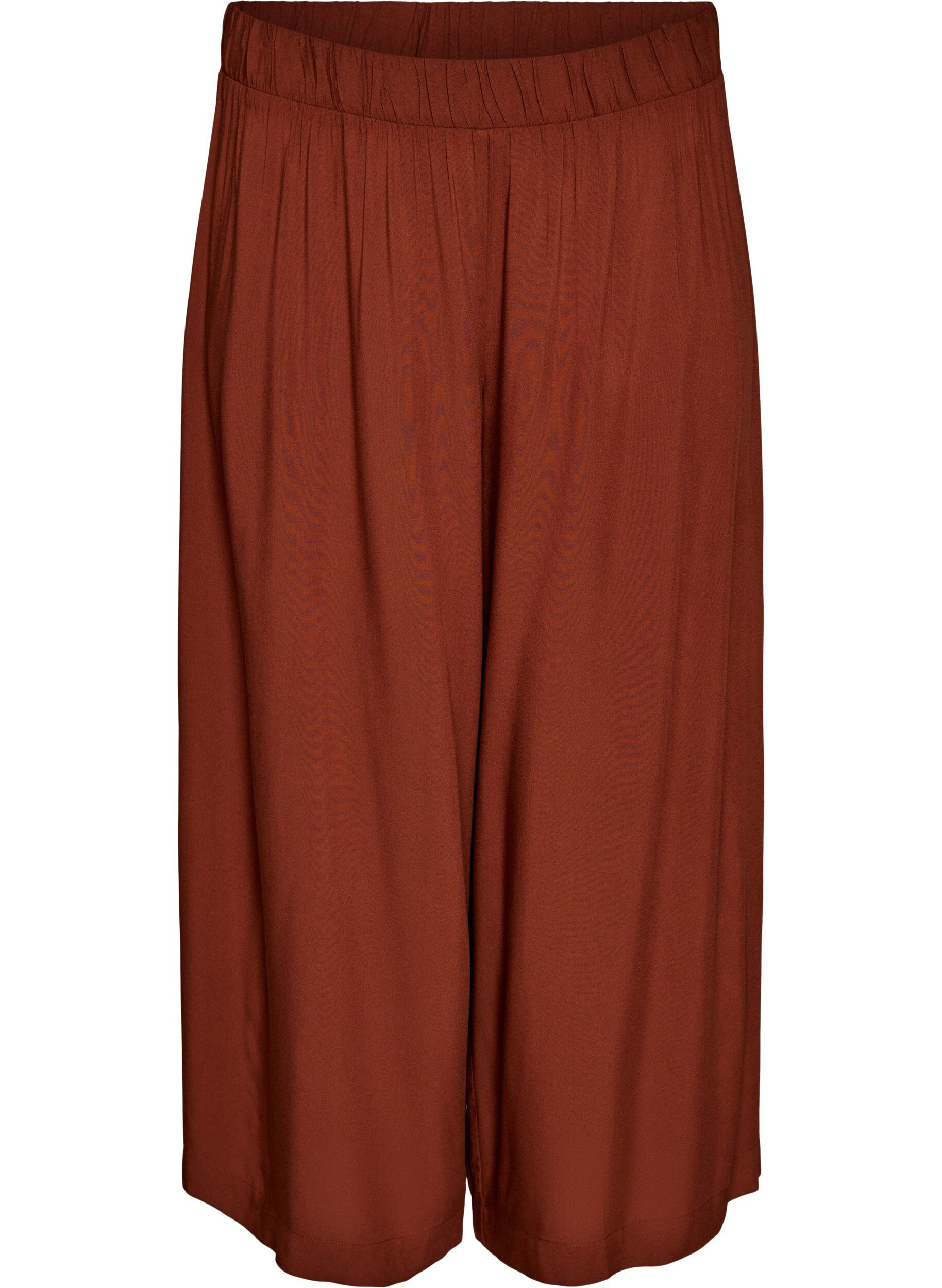 ZizzifashionCulottes in viscose with a high waist and wide legs, Red, Packshot image number 0