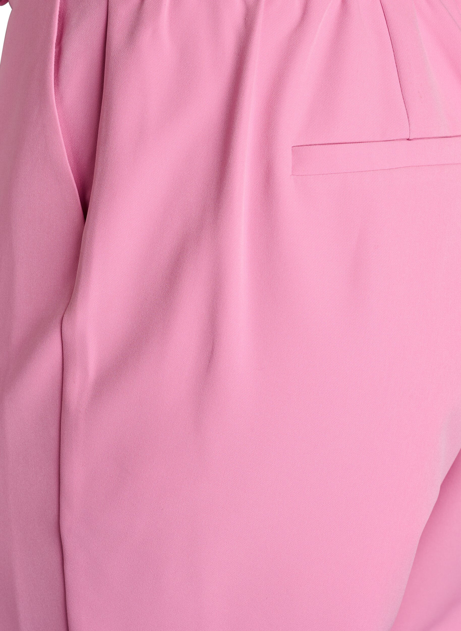 Zizzifashion Trousers with pockets and straight legs, Pink, Packshot image number 3
