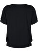Plain workout t-shirt with v-neck, Black, Packshot image number 1