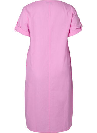 Long short-sleeved shirt dress, Begonia Pink, Packshot image number 1