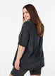 Sporty cotton t-shirt with a washed effect, Black, Model image number 2