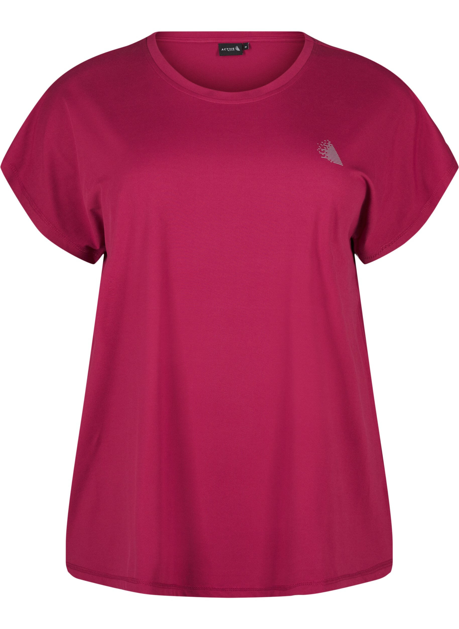 Zizzifashion Solid-coloured workout T-shirt, Red, Packshot image number 0