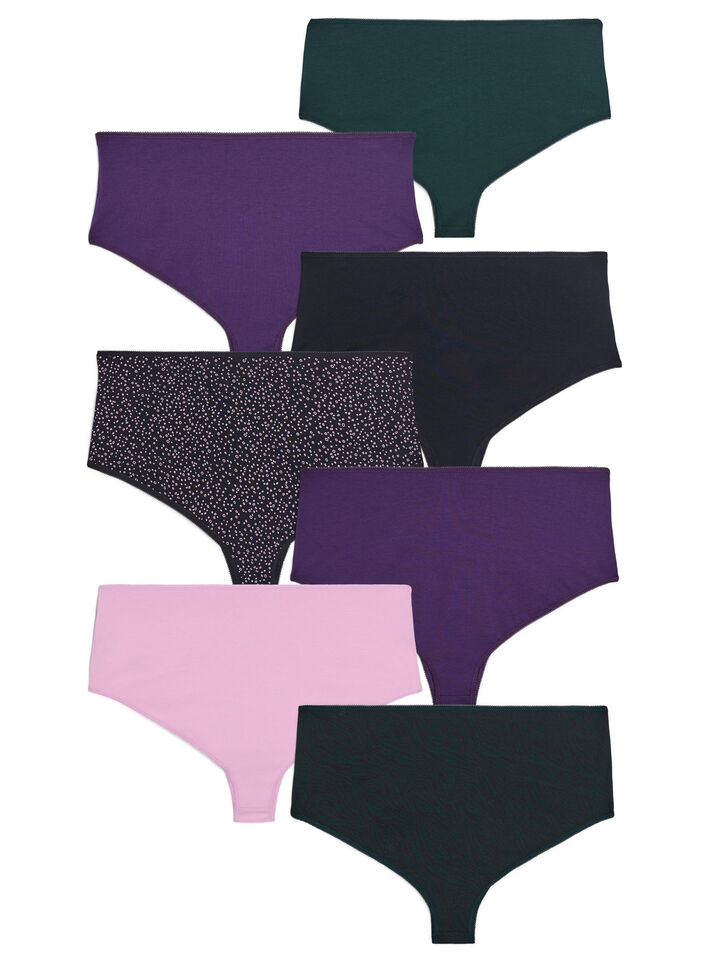 7-pack hipster briefs with regular waist, Purple, Packshot image number 1