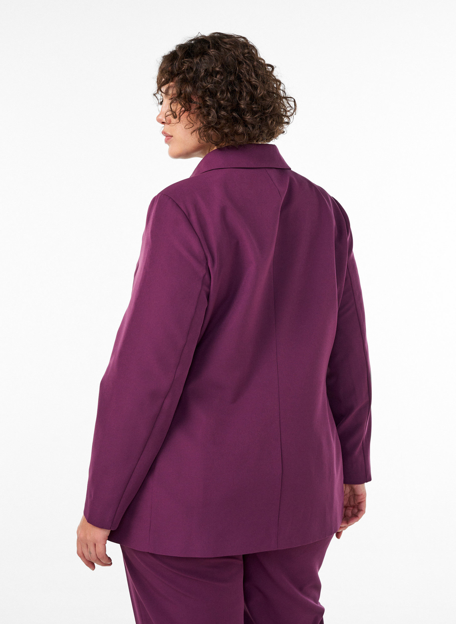 ZizzifashionClassic blazer with button fastening, Purple, Model image number 2