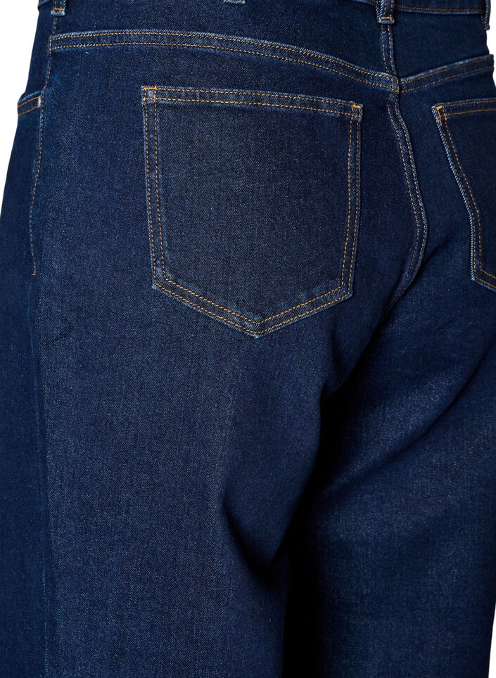 Myra jeans with high waist and wide fit, Blue, Packshot image number 3