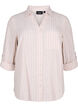 Shirt blouse with button closure in cotton-linen blend, Sandshell White, Packshot image number 0