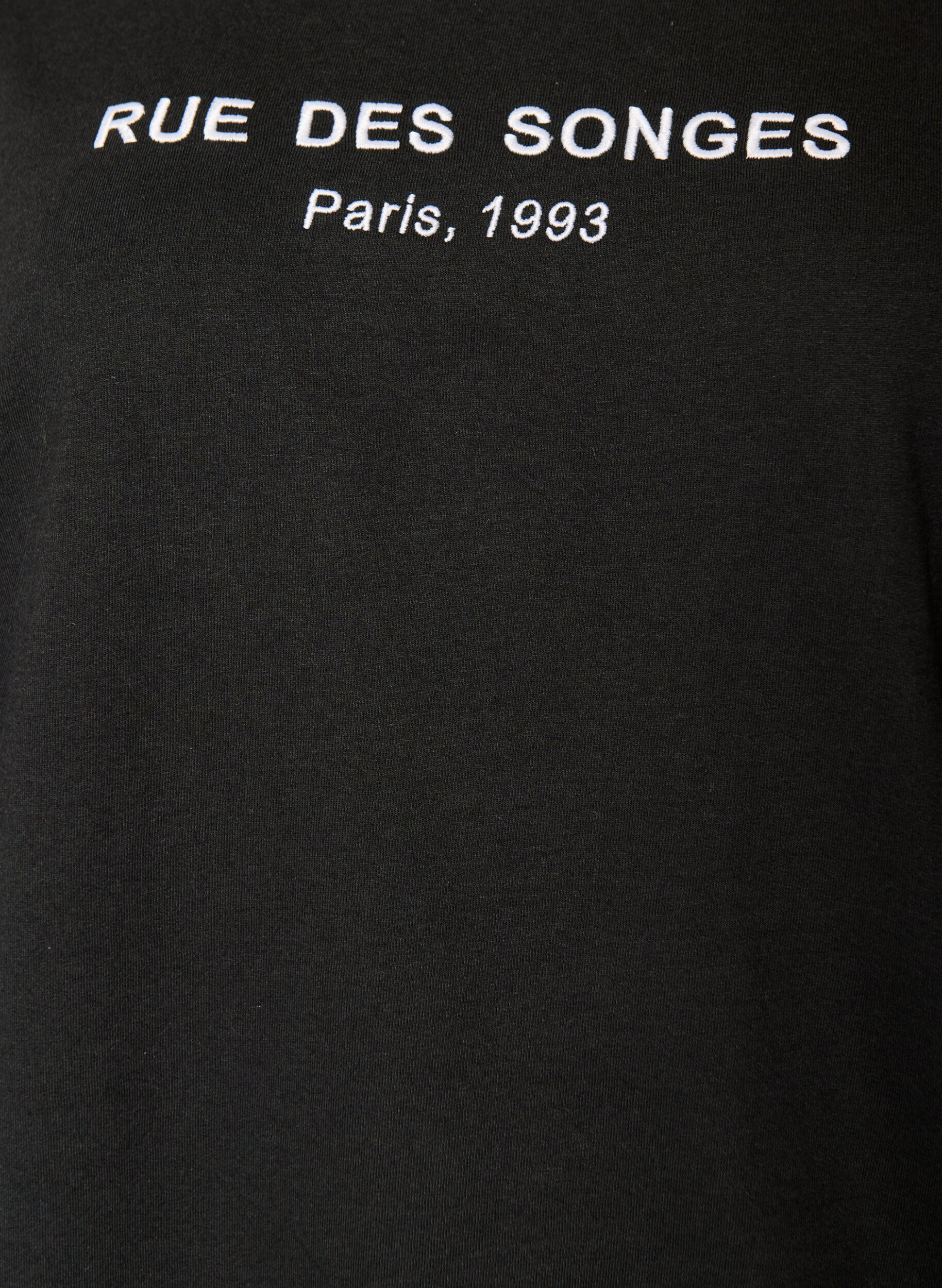 ZizzifashionSweatshirt with hood and print, Black, Packshot image number 2