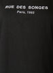 Sweatshirt with hood and print, Black, Packshot image number 2