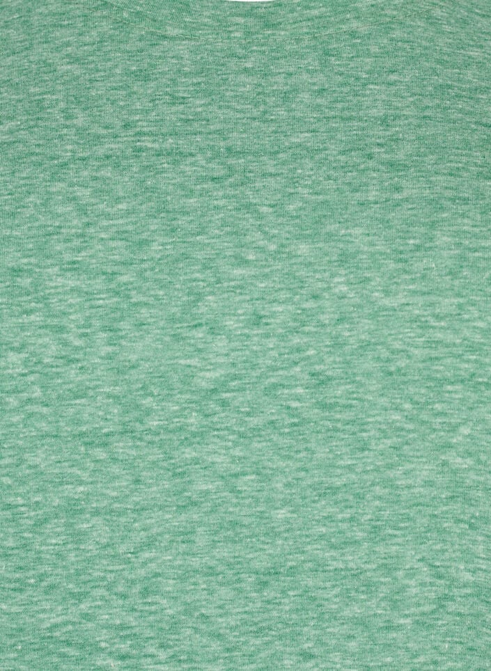 Melange t-shirt with short sleeves, Green, Packshot image number 2