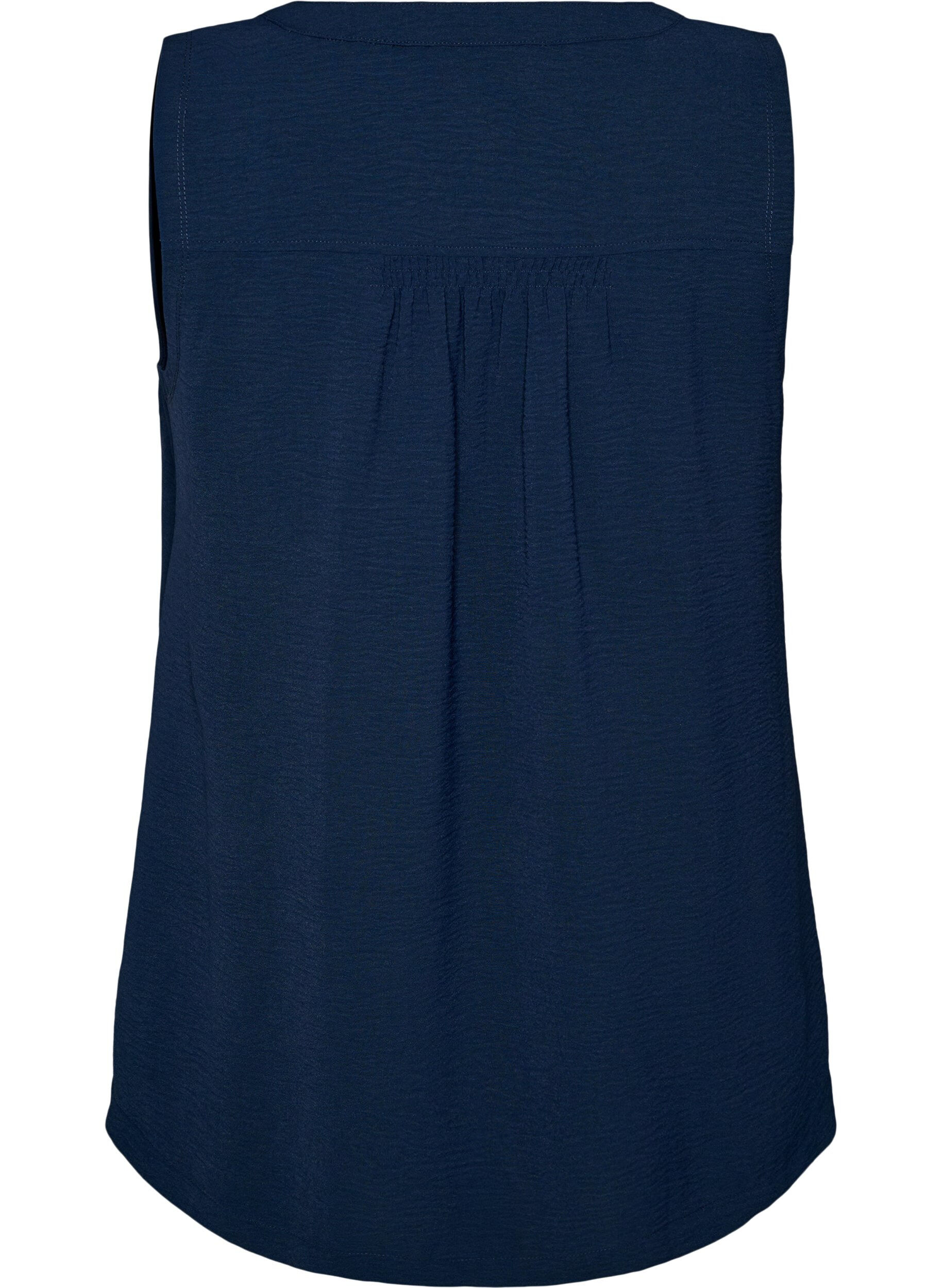 ZizzifashionSleeveless top with wrinkle details, Blue, Packshot image number 1