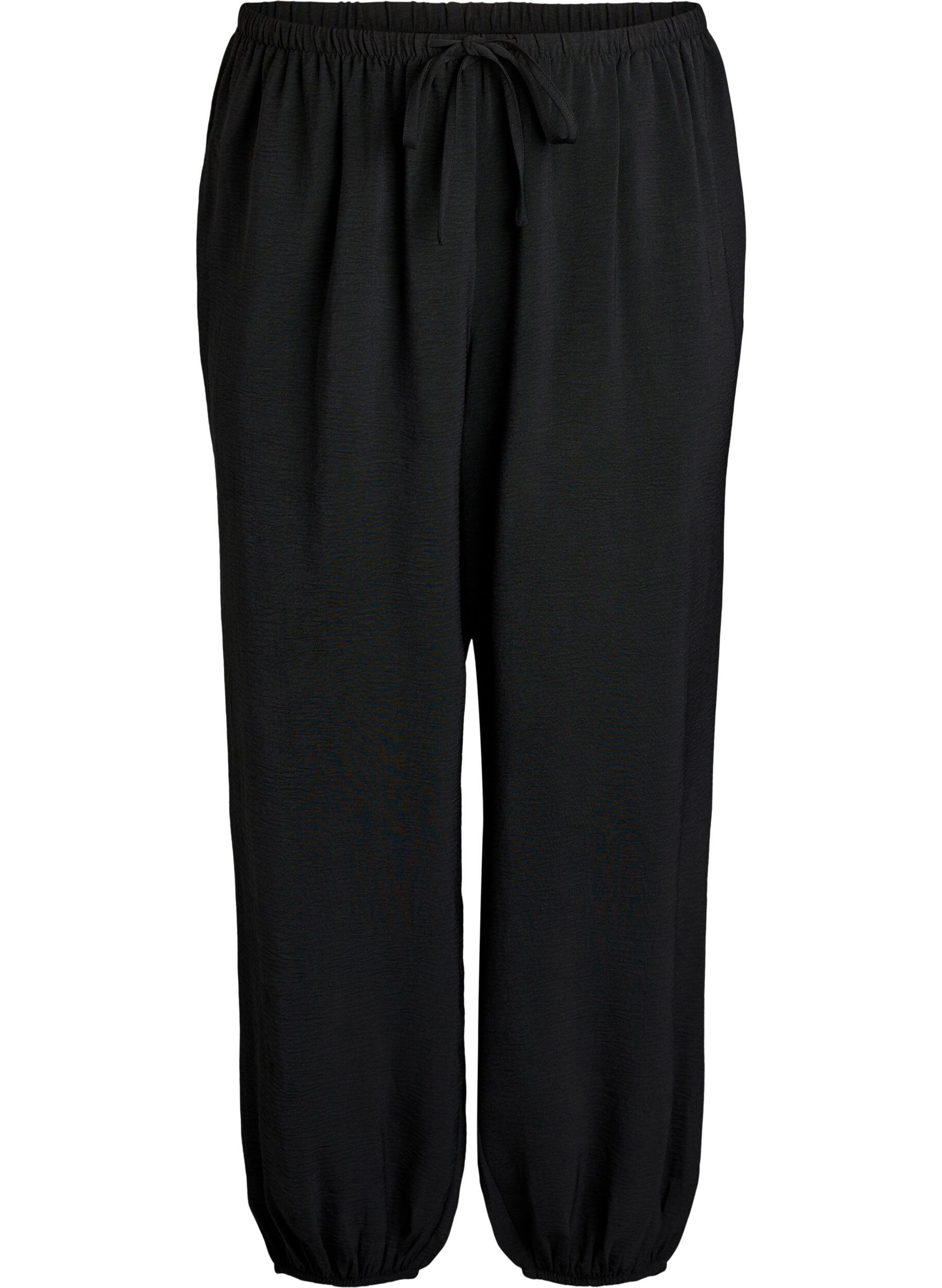 ZizzifashionHigh-waisted balloon trousers, Black, Packshot image number 0