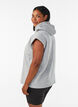 Hooded sweat vest with shoulder padding, Grey, Model image number 2