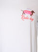 Cotton T-shirt with chest print, White, Packshot image number 2