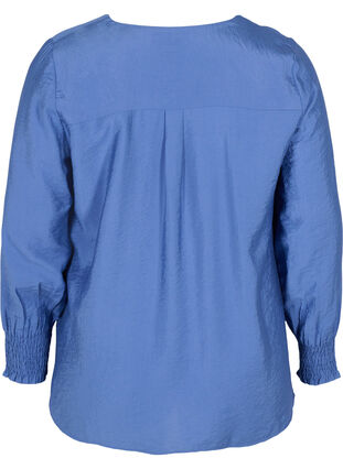 Viscose shirt with smock sleeves, Coastal Fjord, Packshot image number 1