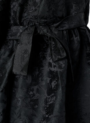 Short wrap dress with 3/4 sleeves, Black, Packshot image number 2