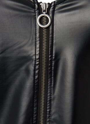 Faux leather dress with zip, Black, Packshot image number 2