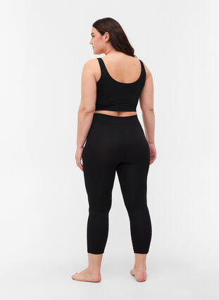 Seamless 3/4 leggings, Black, Model image number 2