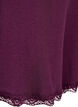 Loose night shorts with ribbed texture and lace trim, Dark Bordeaux, Packshot image number 3