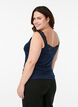 Viscose top with lace edge, Blue, Model image number 2