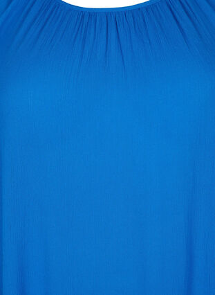 Viscose dress with short sleeves, Victoria blue, Packshot image number 2
