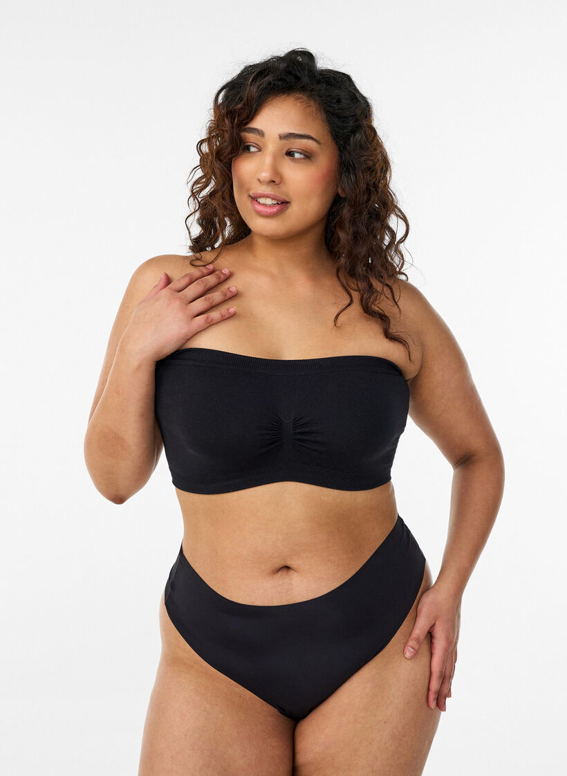 Tube bra, Black, Model image number 1