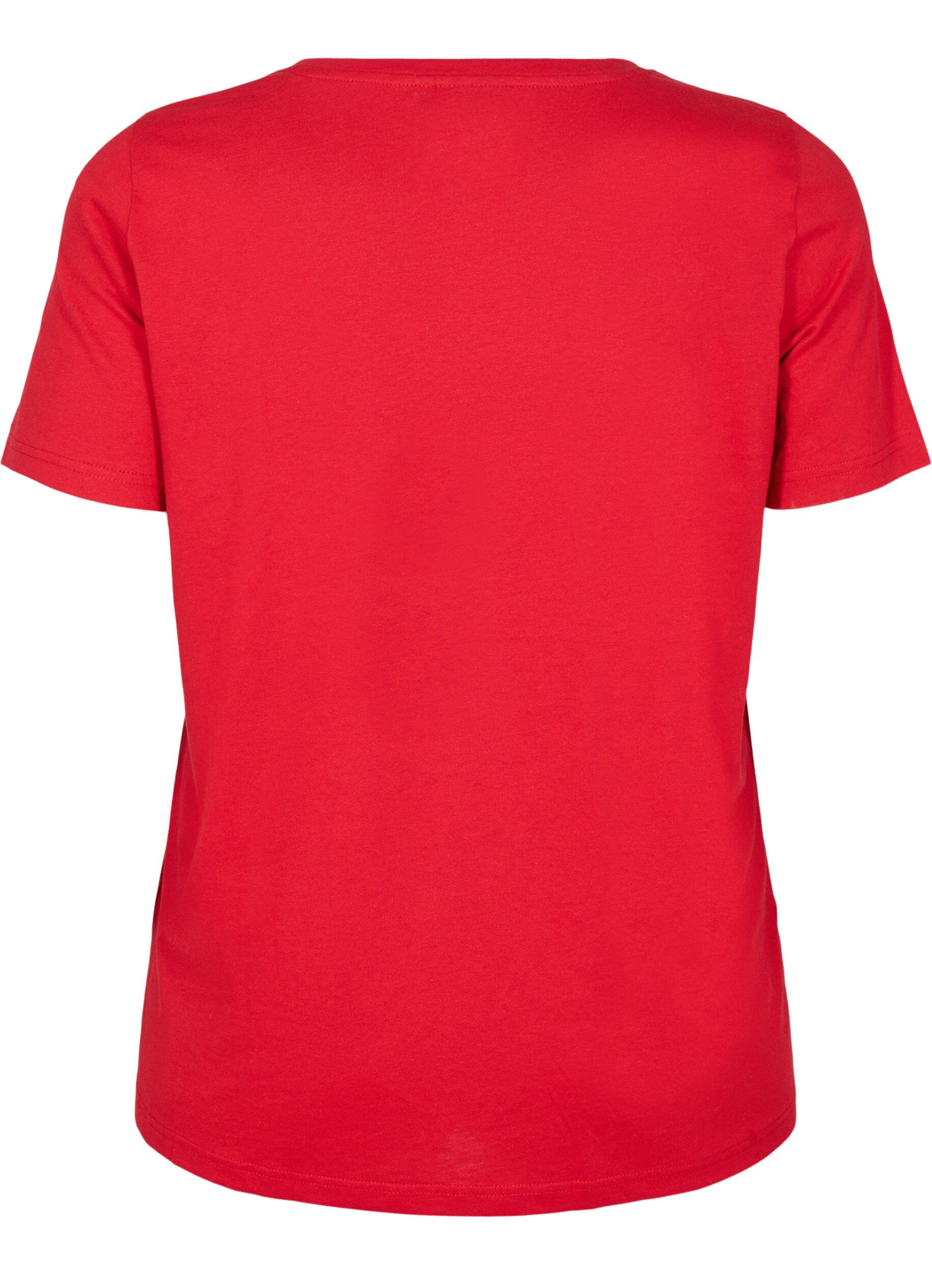 Zizzifashion FLASH - T-shirt with motif, Red, Packshot image number 1