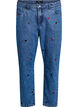 Mille mom fit jeans with embroidery, Blue, Packshot image number 0