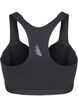 Sports bra with front closure and high support, Black, Packshot image number 1