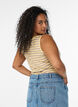 Striped tank top with a rib structure, Yellow, Model image number 2