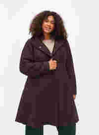 Coat with a hood and A-line cut, Port Royal Mel., Model