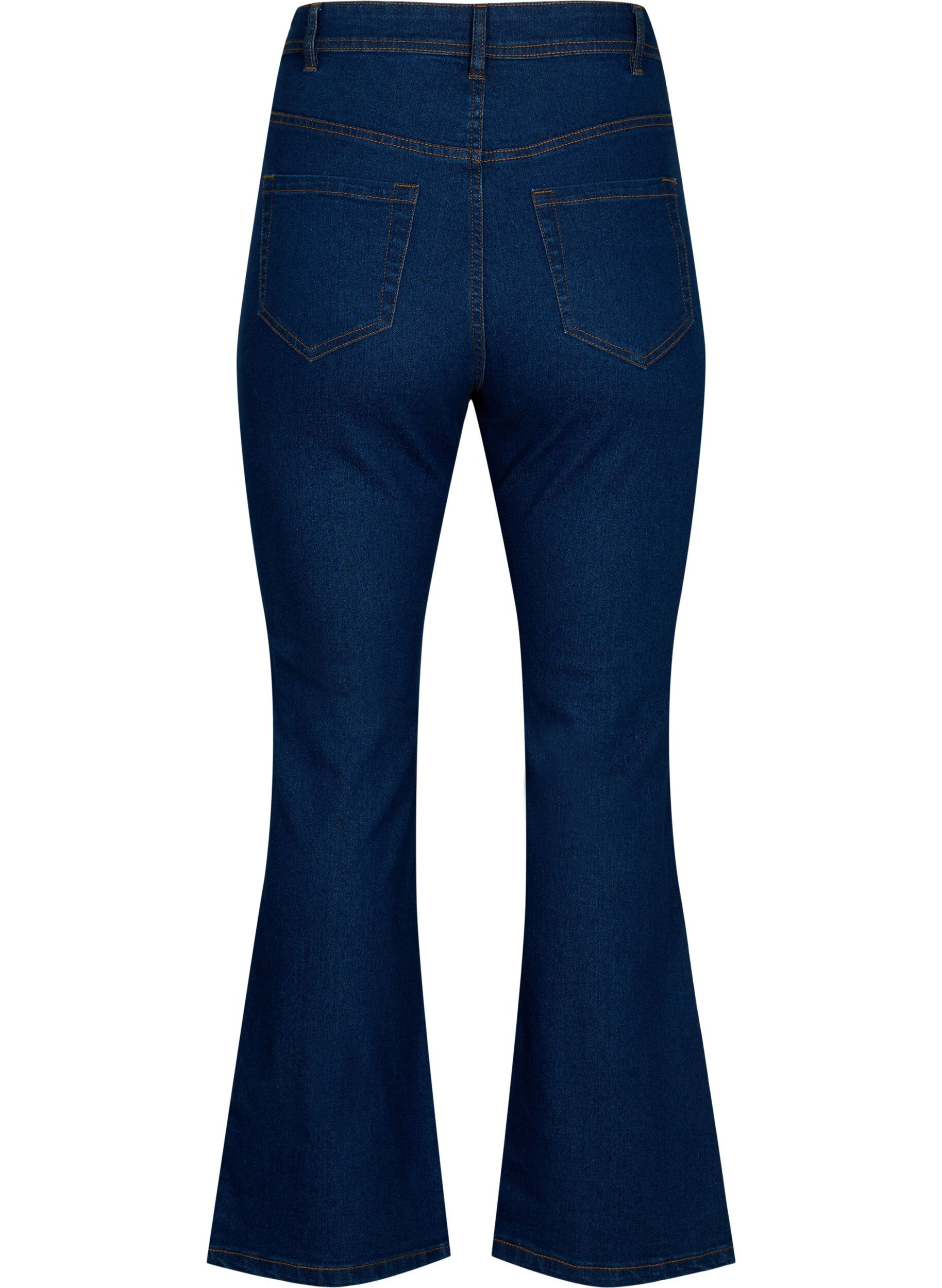 ZizzifashionHigh waisted jeans with bootcut, Blue, Packshot image number 1